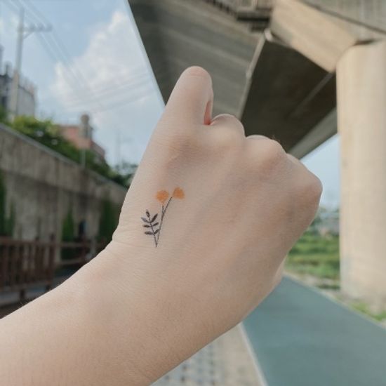 시와 한글 타투스티커