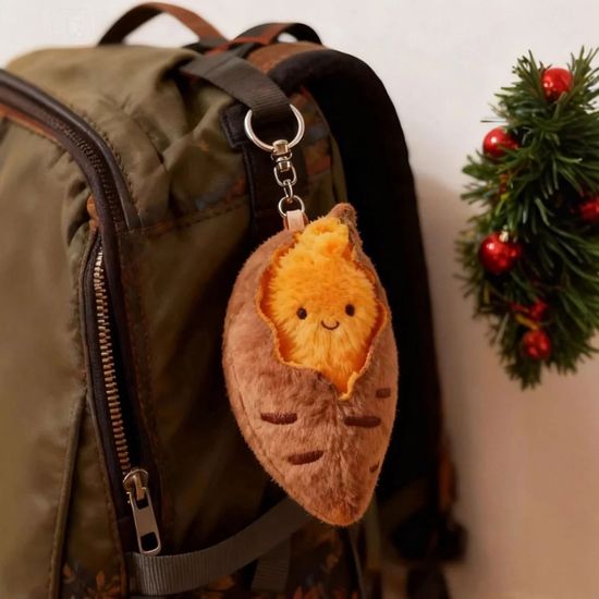 군고구마 캐릭터 털 봉제 인형 키링 가방 열쇠 고리