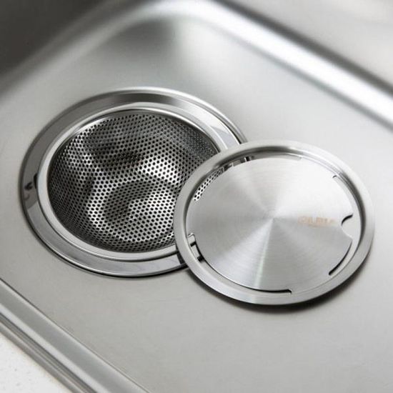 싱크대 배수구망+덮개 세트 스텐 음식물 거름망 커버