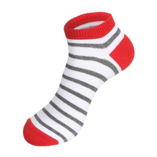 [쿠비카]스트라이프 배색스니커즈 남성 단목양말 S401