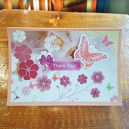 Thank You카드-플라워앤 버터플라이