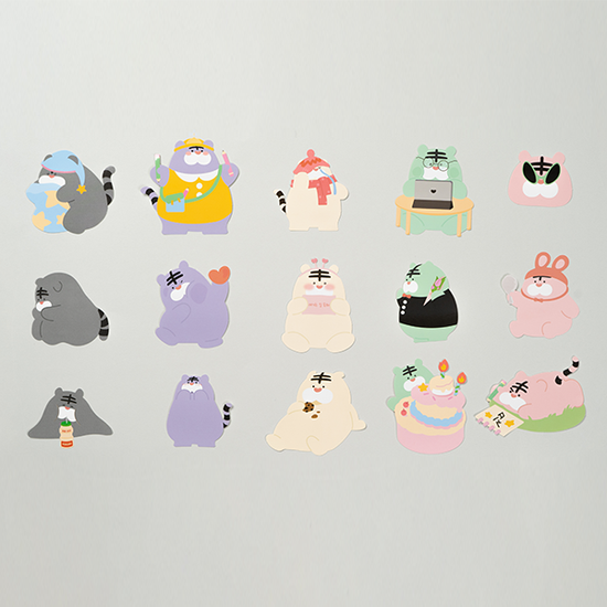 [호떡스] 리무버블 조각스티커 세트 (15조각)