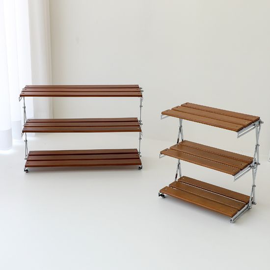 접이식 우드 선반 3단 캠핑 테이블 3단 2size