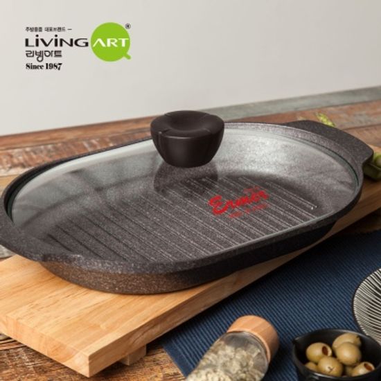 [리빙아트] 프리미엄 이노블 코팅 IH 그릴팬