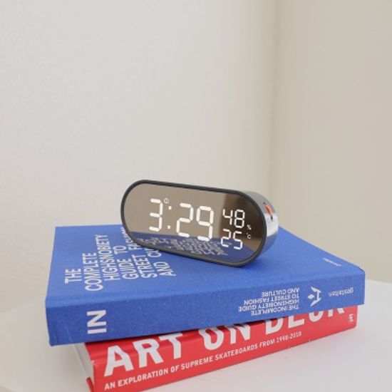 [무아스] 롤링팝 미러클락 LED탁상시계 온도 습도
