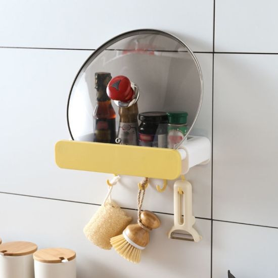 더홈 접착식 대야거치 욕실선반 세숫대야걸이 옐로우