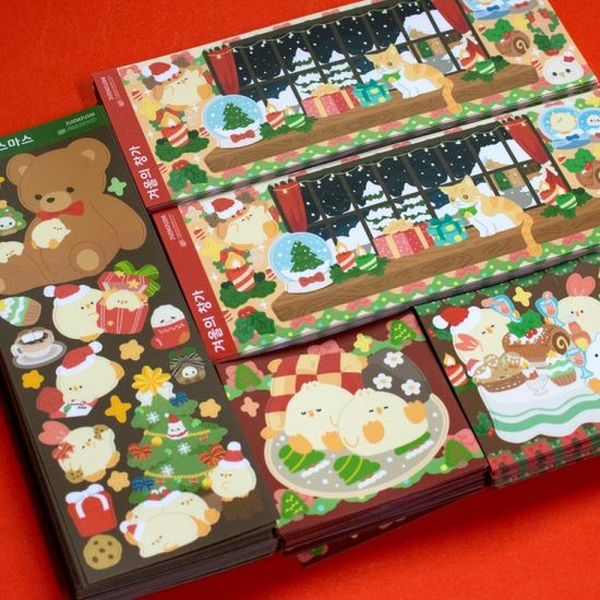 크리스마스 파티 스티커 - 2종 세트 