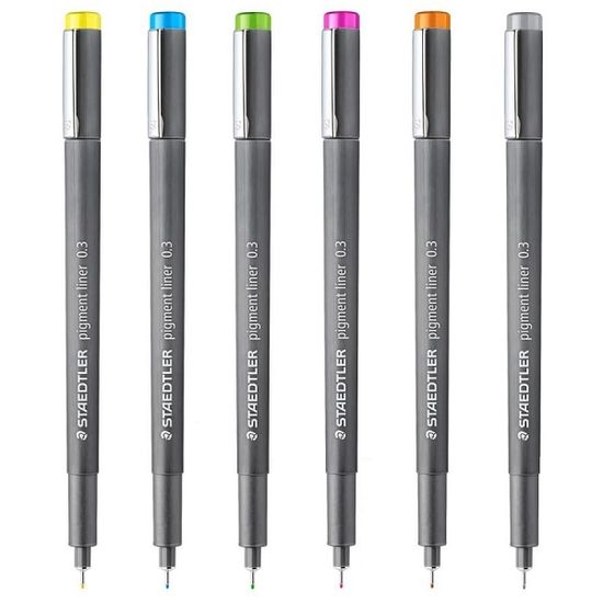 스테들러 피그먼트라이너 0.3mm Light 6색 30803S2SB6