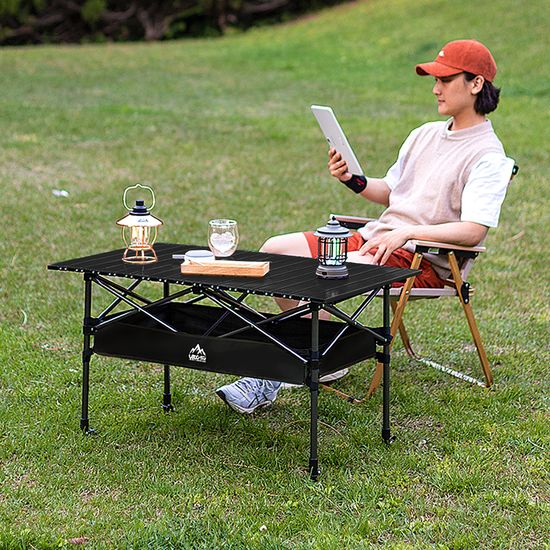 레토 접이식 높이조절 경량 캠핑 롤 테이블 LCT-HA05