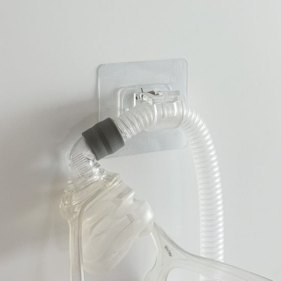 부착식 투명 양압기 호스 거치대 2p