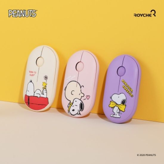 [로이체] 스누피 무소음 무선 블루투스 마우스