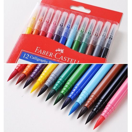 파버카스텔 캘리그라피 컬러 브러쉬/붓펜 12색 551512