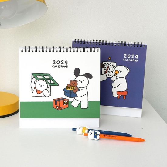 핑크풋 꼬망2024탁상캘린더