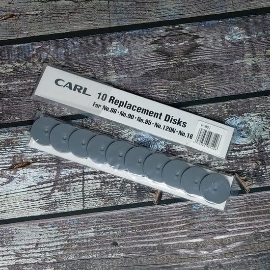 CARL 칼 2공펀치 No.124N용 패드(원형판) K-10 10개입