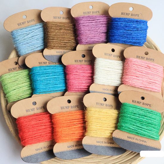 원톤 칼라 마끈 공예 실 종이 선물 포장 리본 15종 