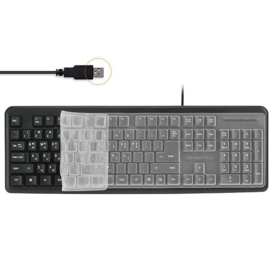 맥스틸 USB 키보드 유선/키스킨포함