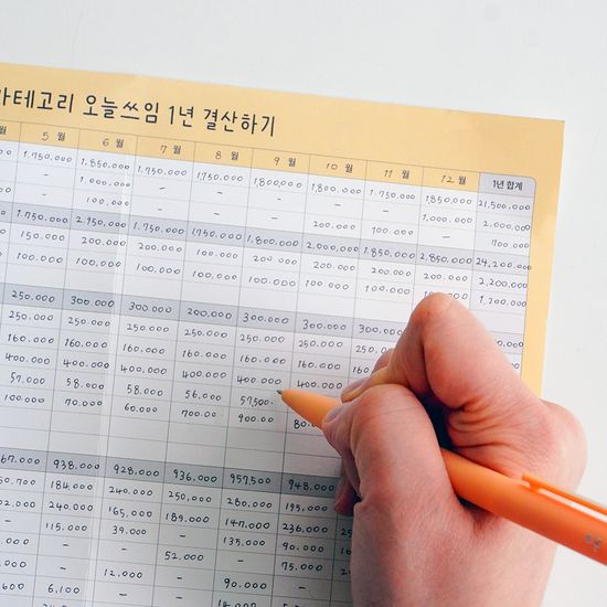 카테고리 오늘쓰임 가계부  만년 용돈기입장 캐쉬북