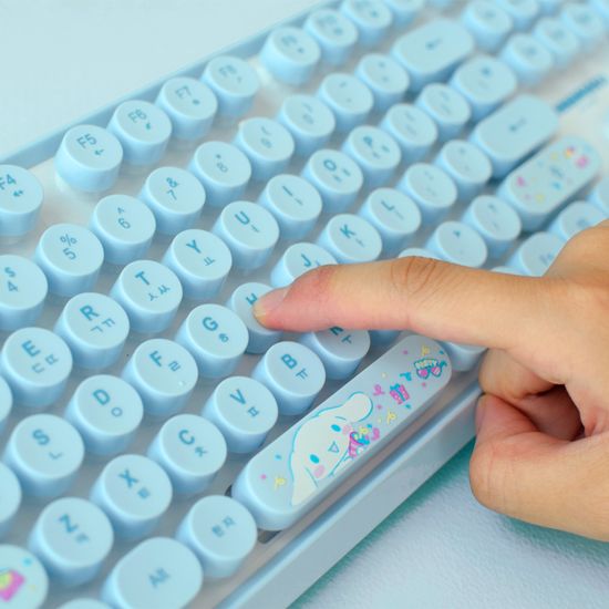 시나모롤 레트로 무선 키보드 마우스 세트