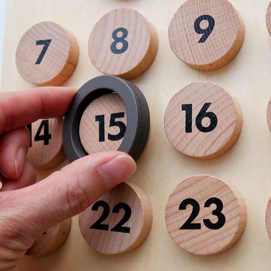 우드 마그넷 자석 만년달력 벽걸이 캘린더