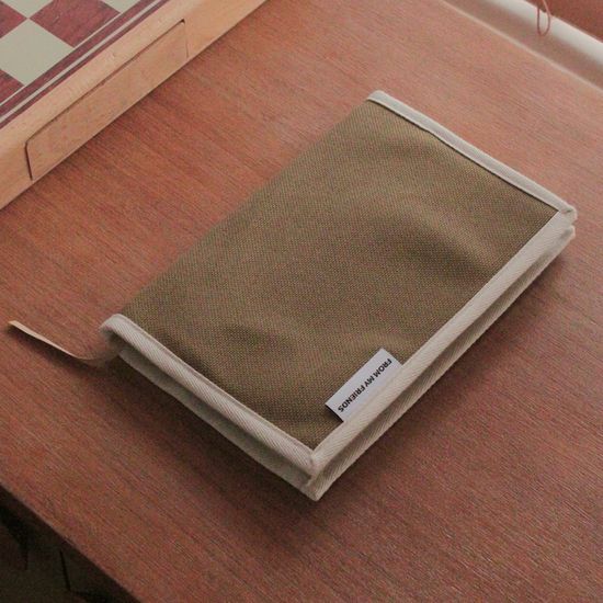 프레임 북커버 (카키&아이보리)