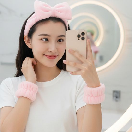 세안 헤어 손목 밴드 세트 세수 머리띠 욕실 목욕 