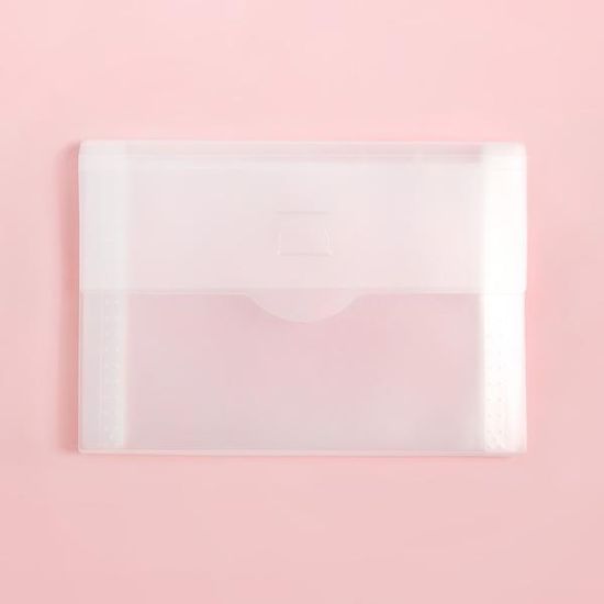 클리어 6분류 도큐멘트 아코디언 화일 백색 반투명