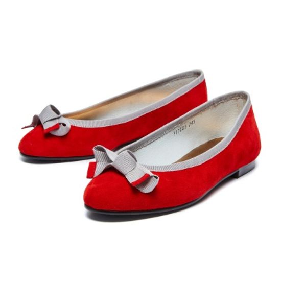 [피에스메리제인]7081 Ann N-Bow (Rose Red+Silver)