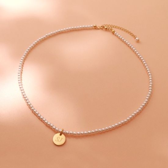 [각인목걸이] 각인 진주 목걸이