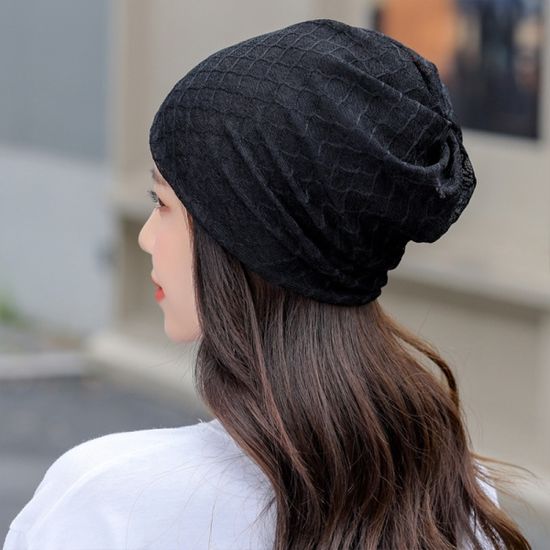 로즈앤 멀티스카프 비니 2p세트(블랙) 헤어두건