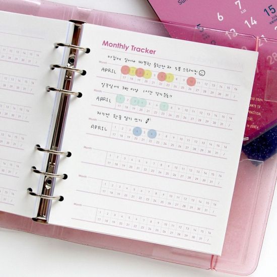 A6 6공 다이어리 리필 테마 다이어리 속지(WC46CA3)