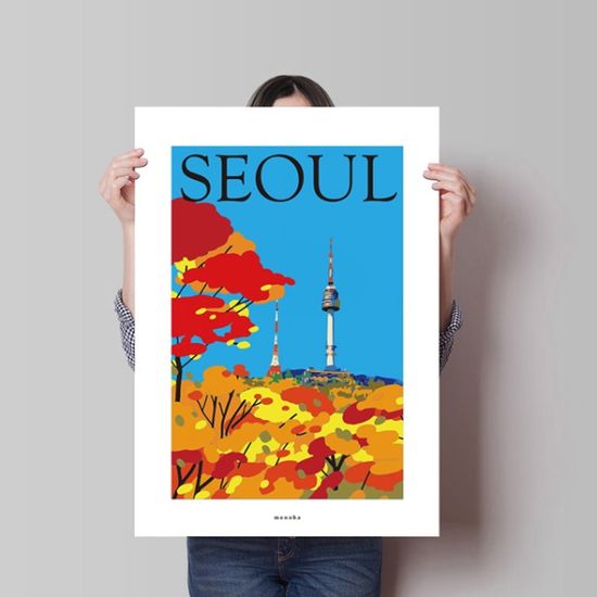 가을 남산 M 디자인 포스터 서울