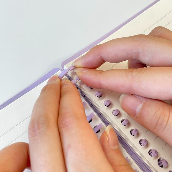 파스텔 30공 루즈링 미니 노트 A4 셀프제본 바인더링