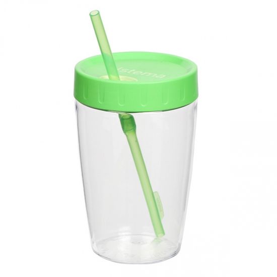 [시스테마] 트라이탄 빨대 텀블러 (그린) 스트로 물컵