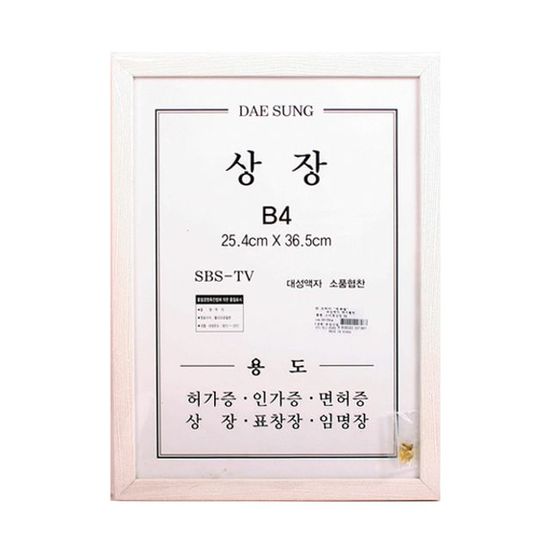 SE 대성 스마트 상장 B4 액자(WFGJP3H)
