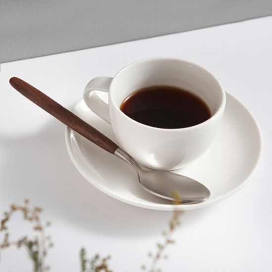 호두나무 커트러리 실버 티포크,티스푼