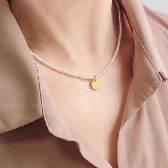 [각인목걸이] 각인 진주 목걸이