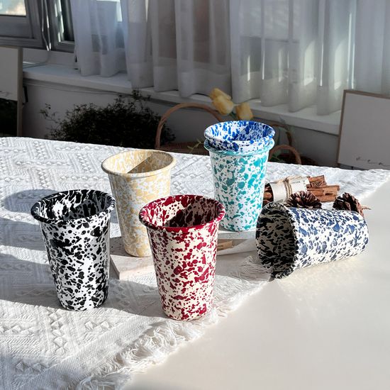 크로우캐년 마블 법랑 캠핑그릇 D93 텀블러(400ML) 1P