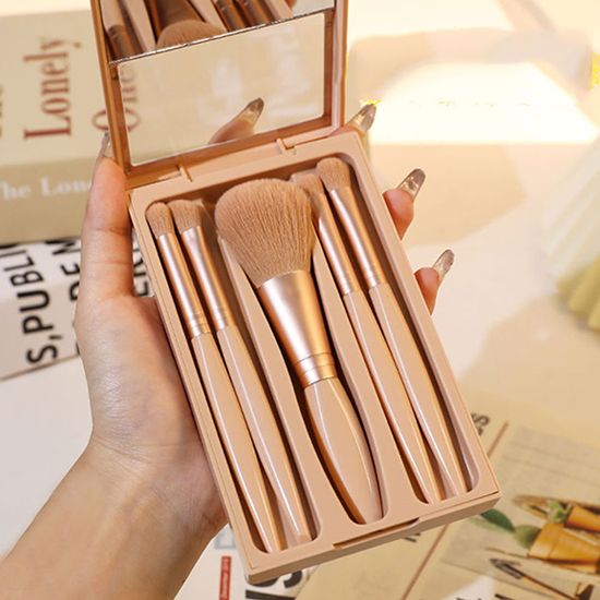 메이크업 브러쉬 5종 거울케이스 세트