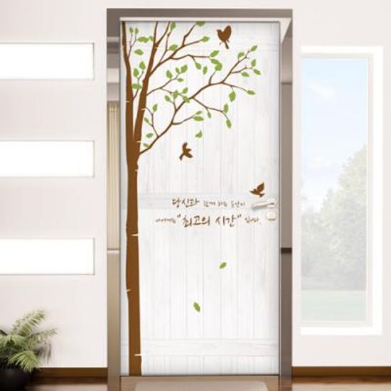 ps261-자작나무의시간_현관문시트지 - 핫트랙스