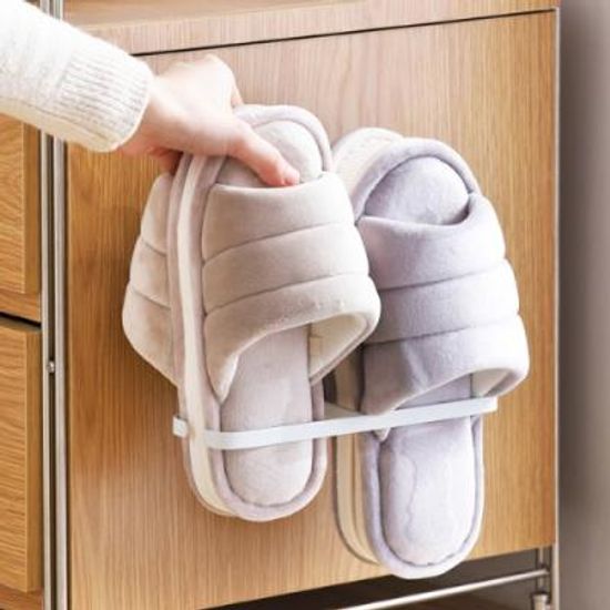 호텔 현관욕실 실내화정리 벽부착 커플 슬리퍼 거치대