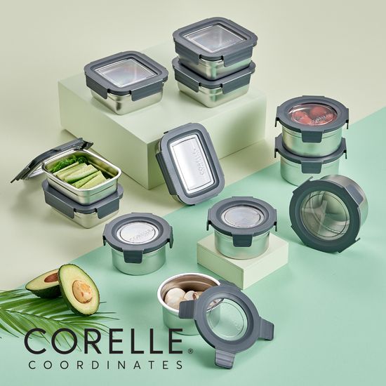 코렐 코디네이츠 스텐 밀폐용기 혼합 12종 세트