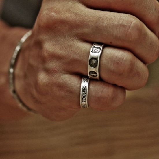 RS-150 양각 로마체 반지