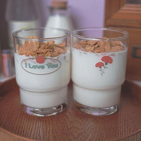 레터링인쇄-2p 사랑&애정,존경,건강,카네이션 컵 세트