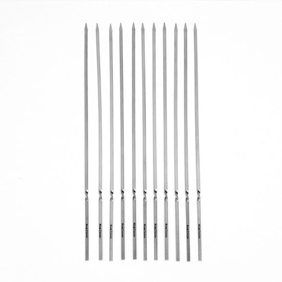 낭만캠핑 바비큐 꼬치 10p세트(일자) 캠핑꼬치구이