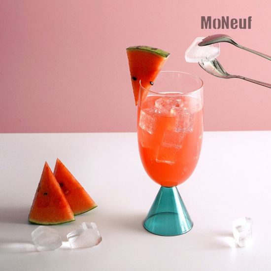 모네프 투톤 컬러 글라스 하이볼잔