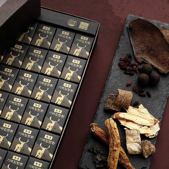 [한국삼] 녹용 기력침향환 60환 / 쇼핑백증정