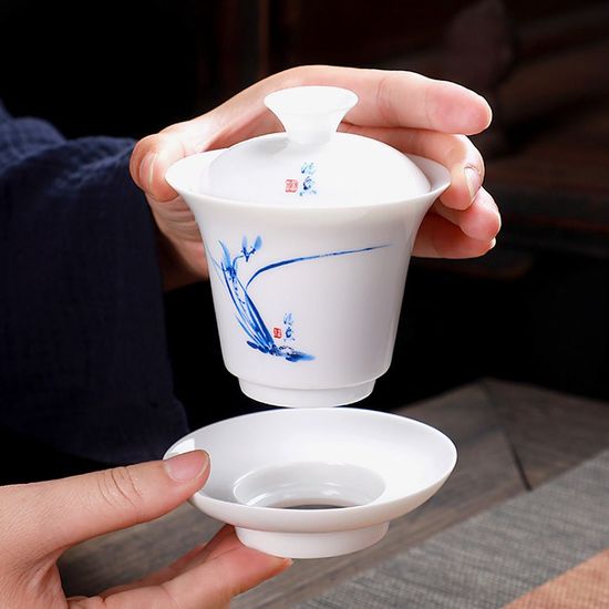 백자 개완 도자기 찬합 잔(WFHP7LW)