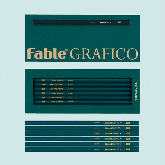 [Fable GRAFICO] 필사 그린연필 6본세트 (B/HB택) 