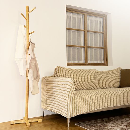 튼튼한 원목 스탠드 옷걸이 우드 행거