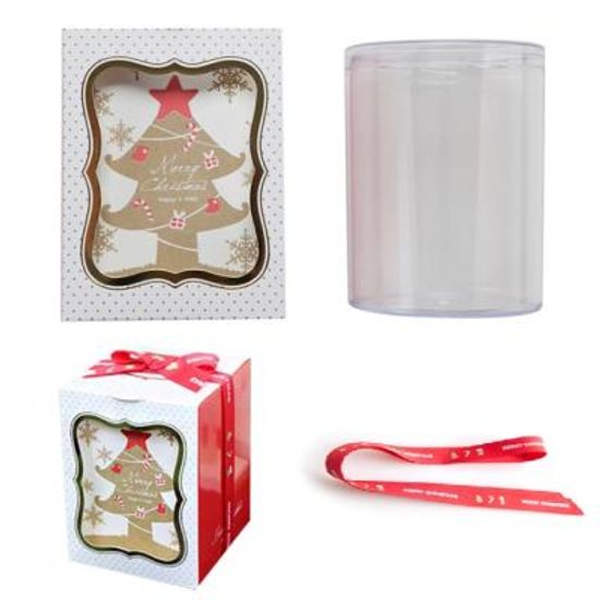 크리스마스 원통+팝업박스 포장세트 (1세트)
